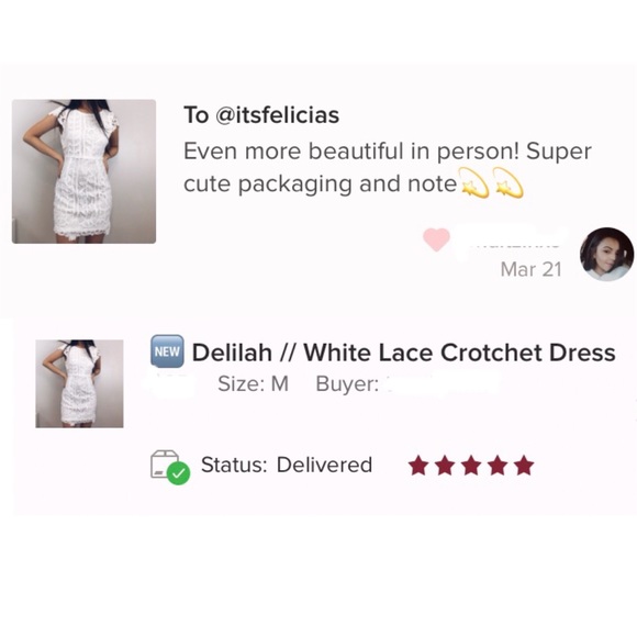 Delilah // White Lace Crotchet Dress - Picture 5 of 6